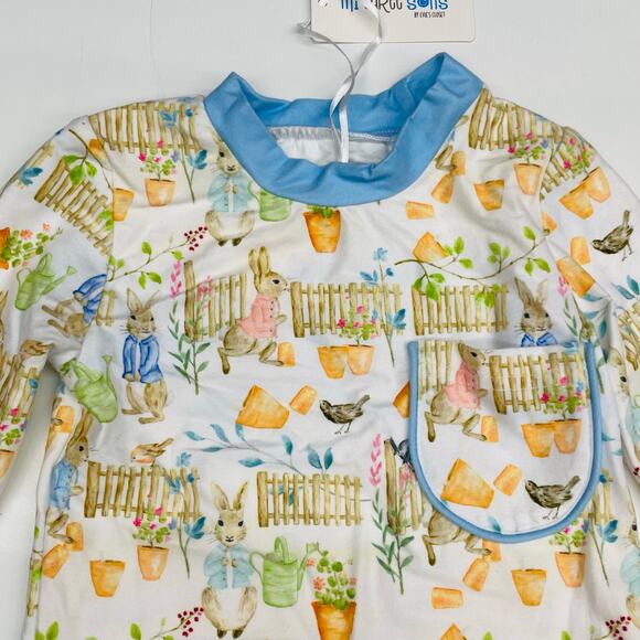 NWT My Three Sons Size 2 Funny Bunny 2 Piece PJs - Picture 3 of 4